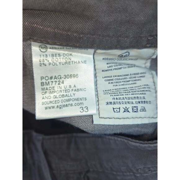 AG Adriano Goldschmied Mens The Matchbox Slim Straight Pants 33x29 - Picture 5 of 10